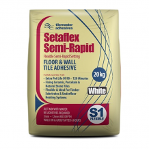 Tilemaster Setaflex Semi-Rapid S1 Adhesive White 20kg